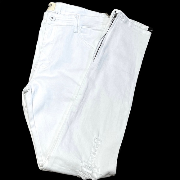 KDNK White Side Stripe Distressed Jeans - Picture 5 of 12